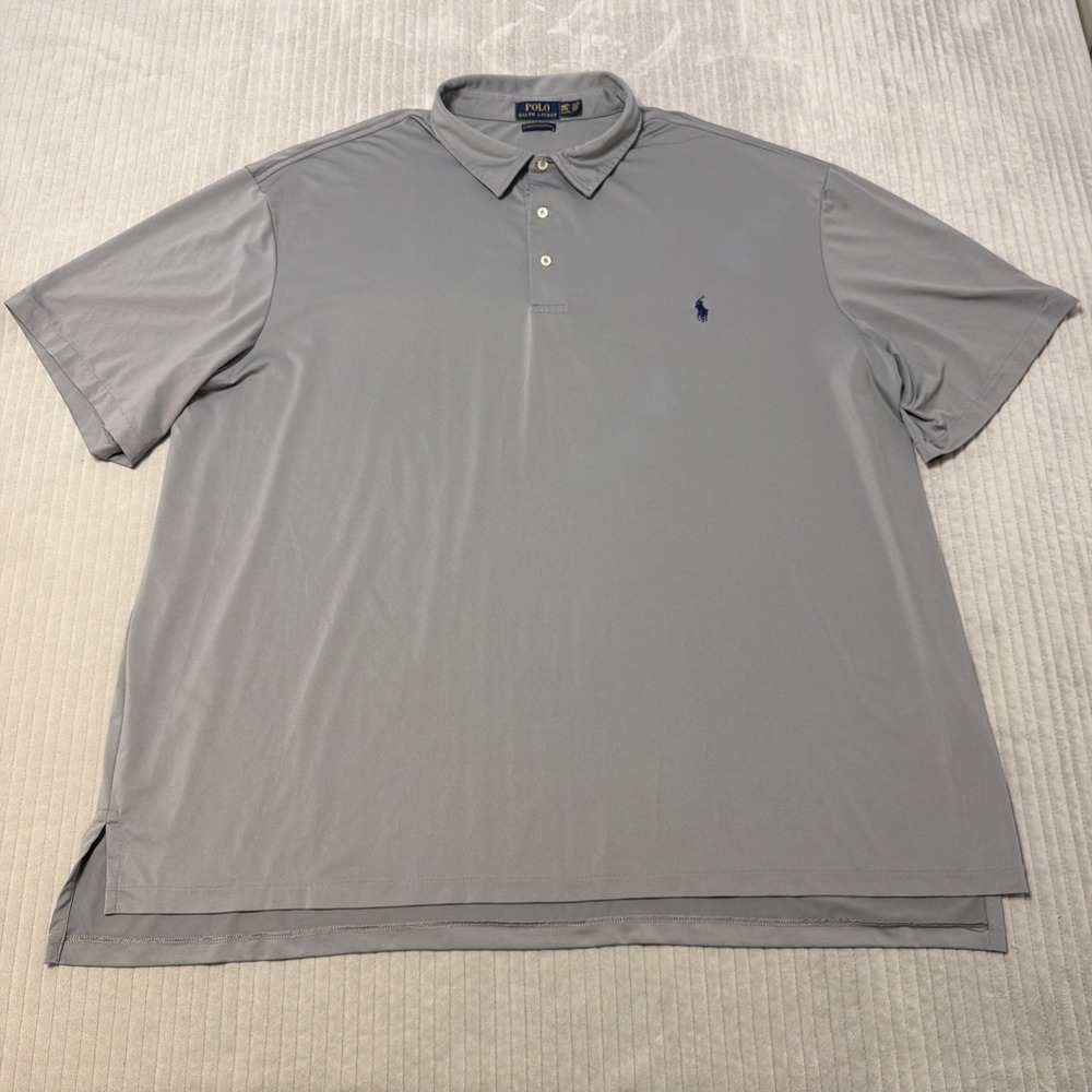 Polo Ralph Lauren Gray Short Sleeve Polo Shirt 4XLT Big & Tall Men